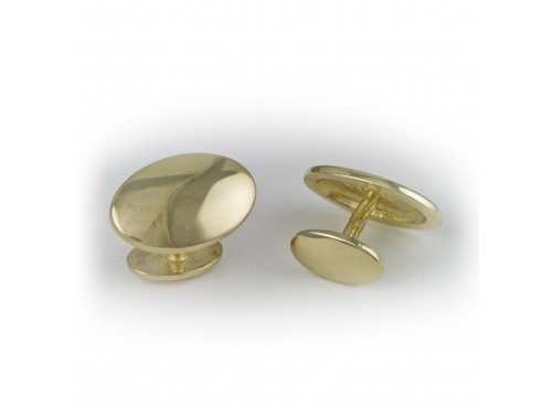 Gold Oval Cufflinks