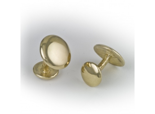 Gold Round Cufflinks (medium)