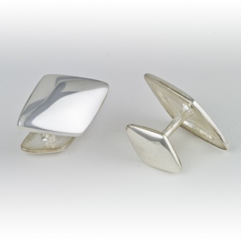 Wide Diamond Cufflinks