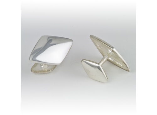 Wide Diamond Cufflinks