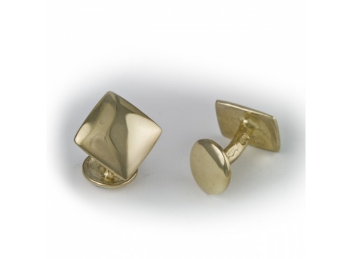 9 Carat Gold Diagonal Square Cufflinks (medium)