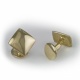 9 Carat Gold Diagonal Square Cufflinks (medium)