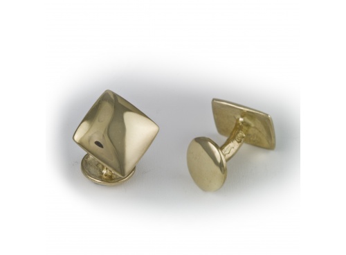 9 Carat Gold Diagonal Square Cufflinks (large)