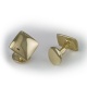 9 Carat Gold Diagonal Square Cufflinks (large)