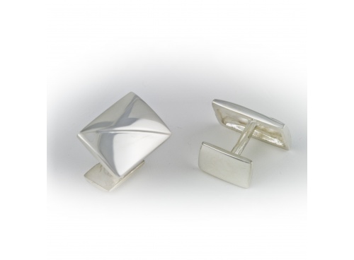 Rectangle with diagonal slash cufflinks