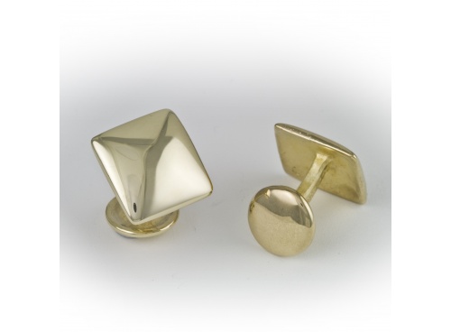 Gold square cufflinks