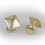 Gold square cufflinks